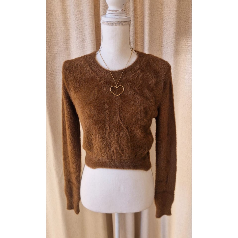 Soft Fluffy knitted Pullover - Caramel - OneSize 34, 36, 38, 40