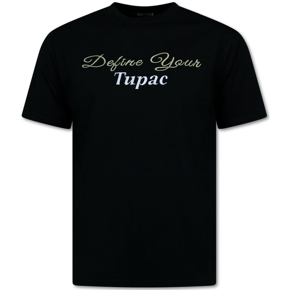 Heren Tshirt Met Opdruk - Oversized T Shirt Heren - Tupac Shakur - T Shirt Heren Met Print - 672 - Zwart