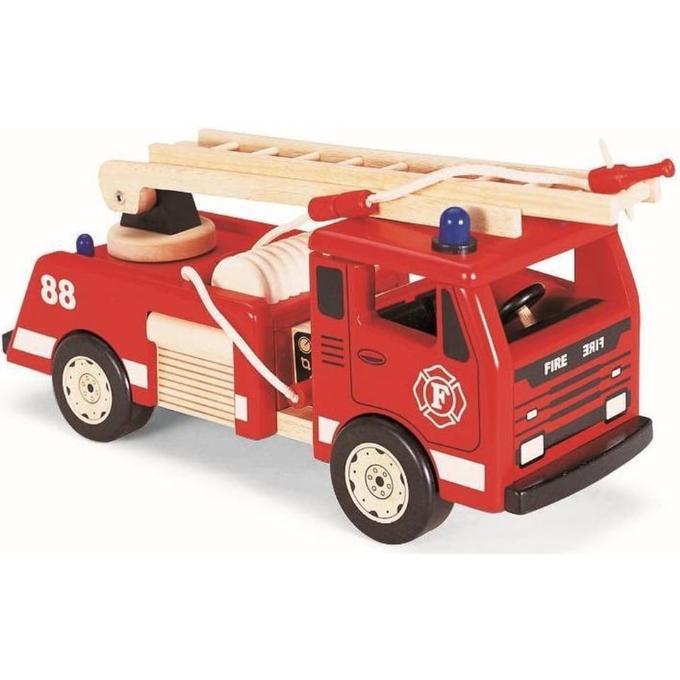 Pin Toys Fire Truck Houten Brandweerwagen 3+