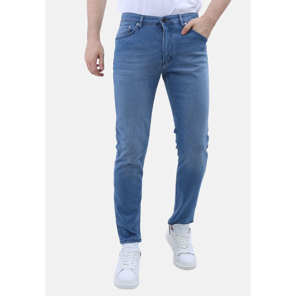 Jeans Heren - Regular Fit - Stretch Broek Heren - MM-R-06 - Blauw