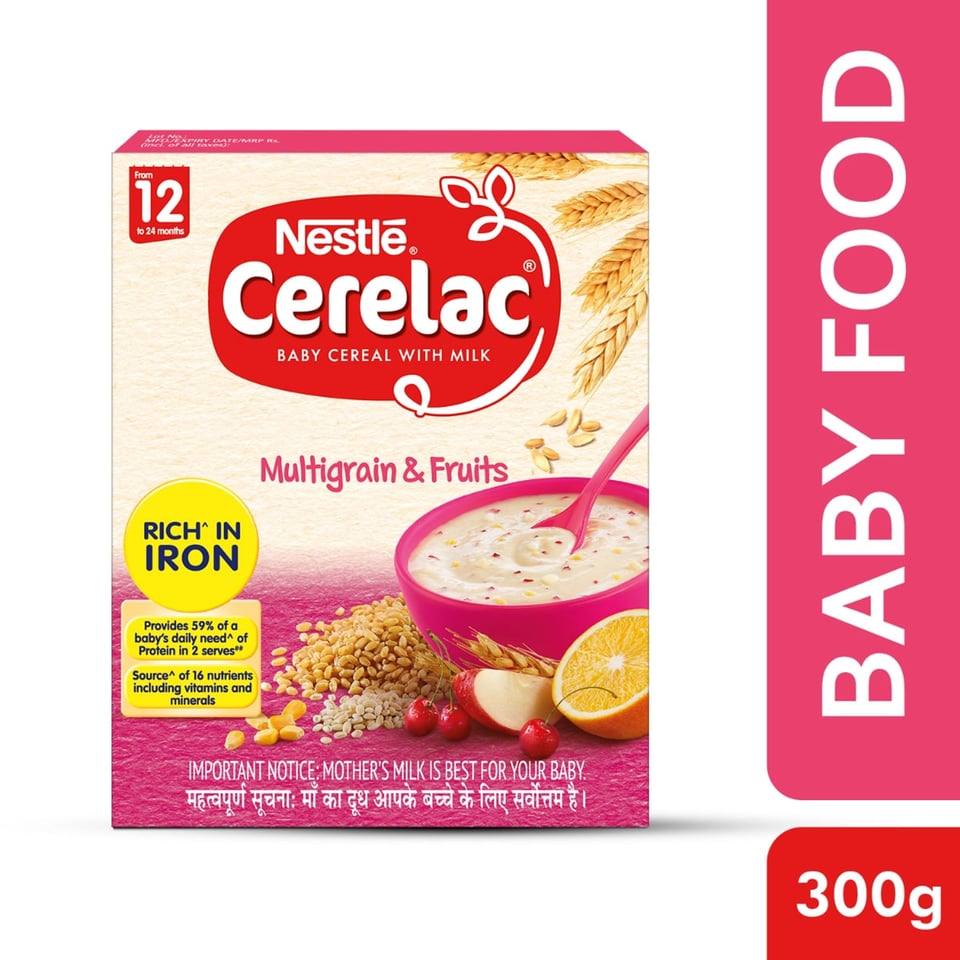 Nestle Cerelac Multigrain - Fruits 300Gr (12 Months)