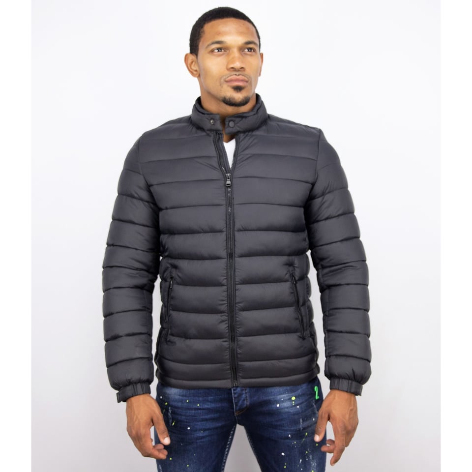 Winterjassen - Heren Winterjas Kort - Down Jack - Zwart