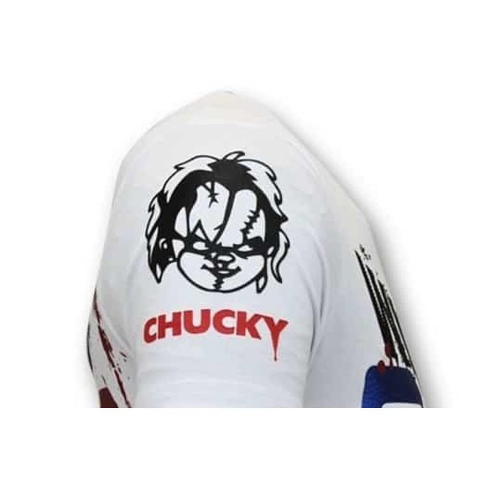 Exclusieve Heren T-Shirt - Chucky Childs Play - Wit