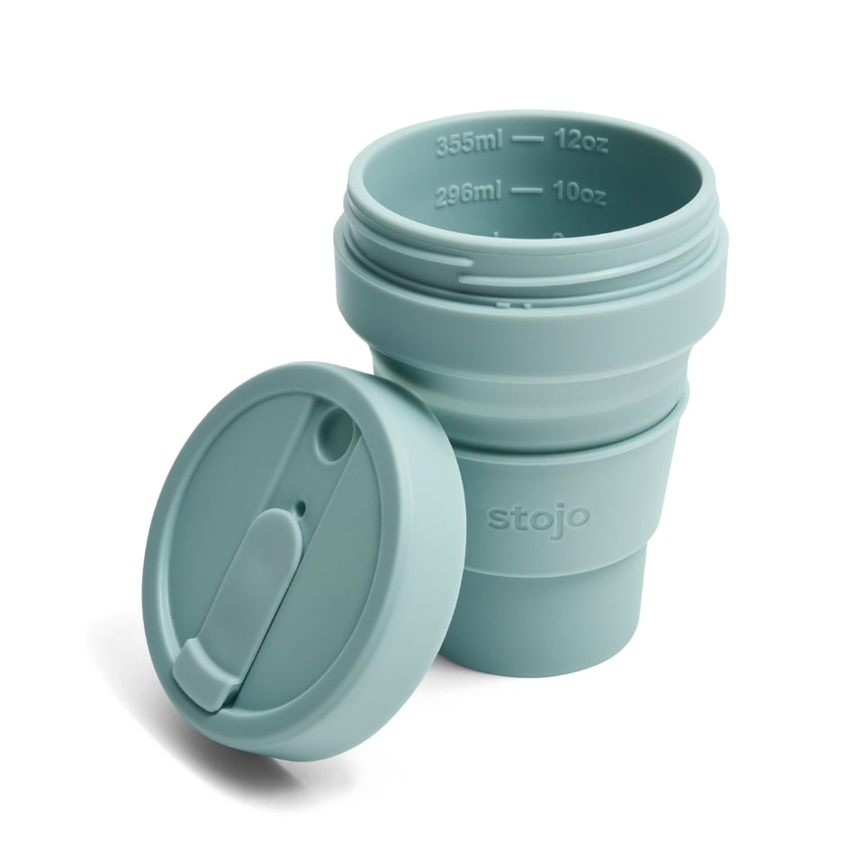 Stojo Pocket Opvouwbare Beker 355ml Aquamarijn