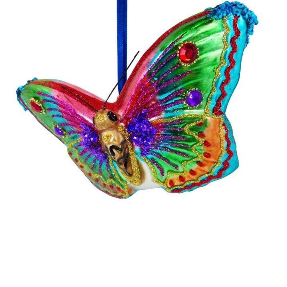 Kerstbal Regenboog Vlinder