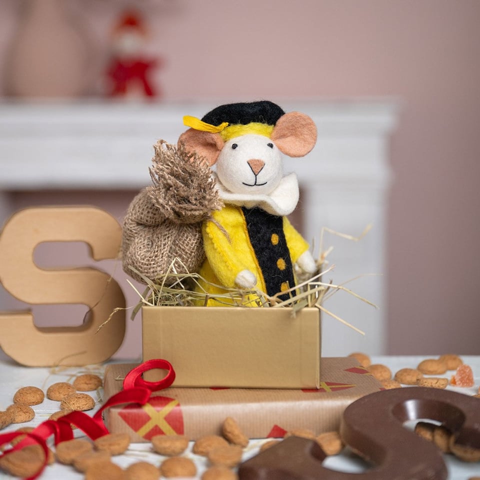 Decoratie Pietermuis geel