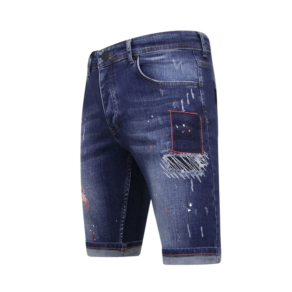 Denim Shorts Heren Slim Fit - 1049 - Blauw