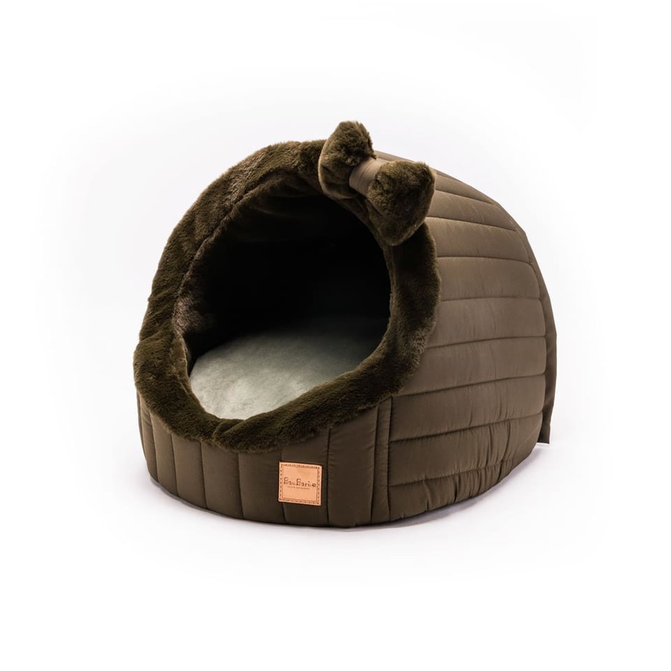Bau Baru Hondenmand Iglo Taupe Cast Green
