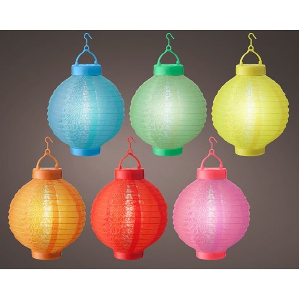 Solar LED Chinese Lantaarn H23cm Groen