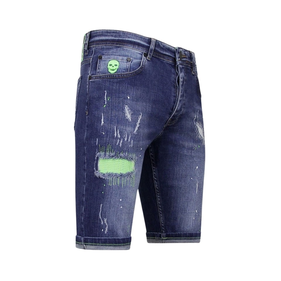 Exclusieve Slim Fit Korte Broek Heren - 1044 - Blauw