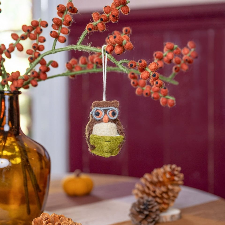 Hanger Uil met lichtgroen boek