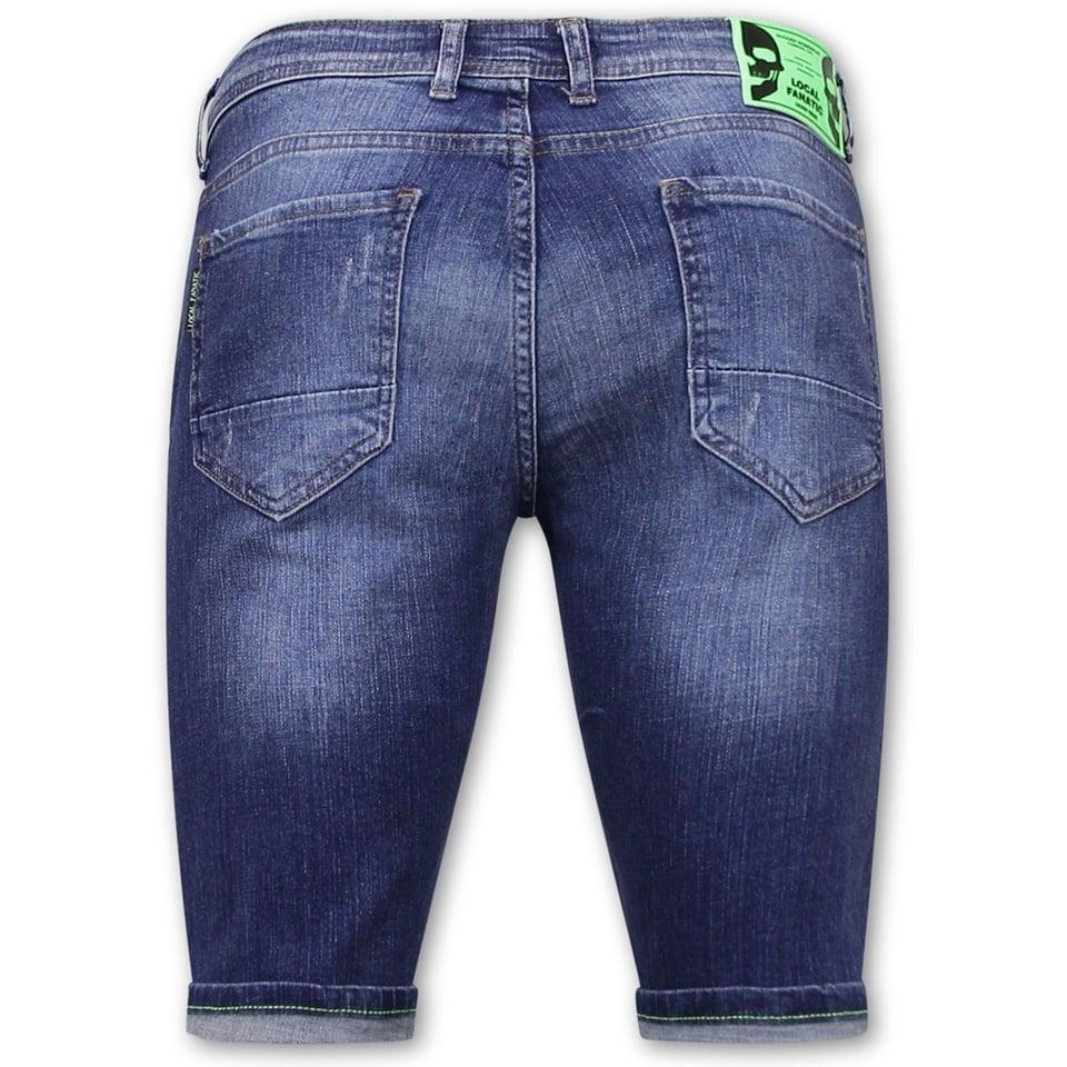 Exclusieve Slim Fit Korte Broek Heren - 1044 - Blauw