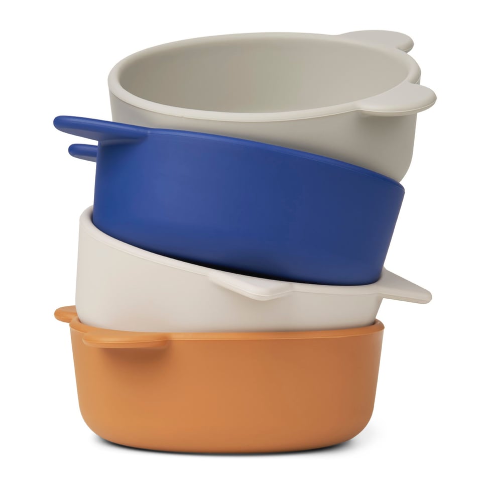 Liewood Iggy Silicone Bowls - 4 Pack Mist Multi Mix