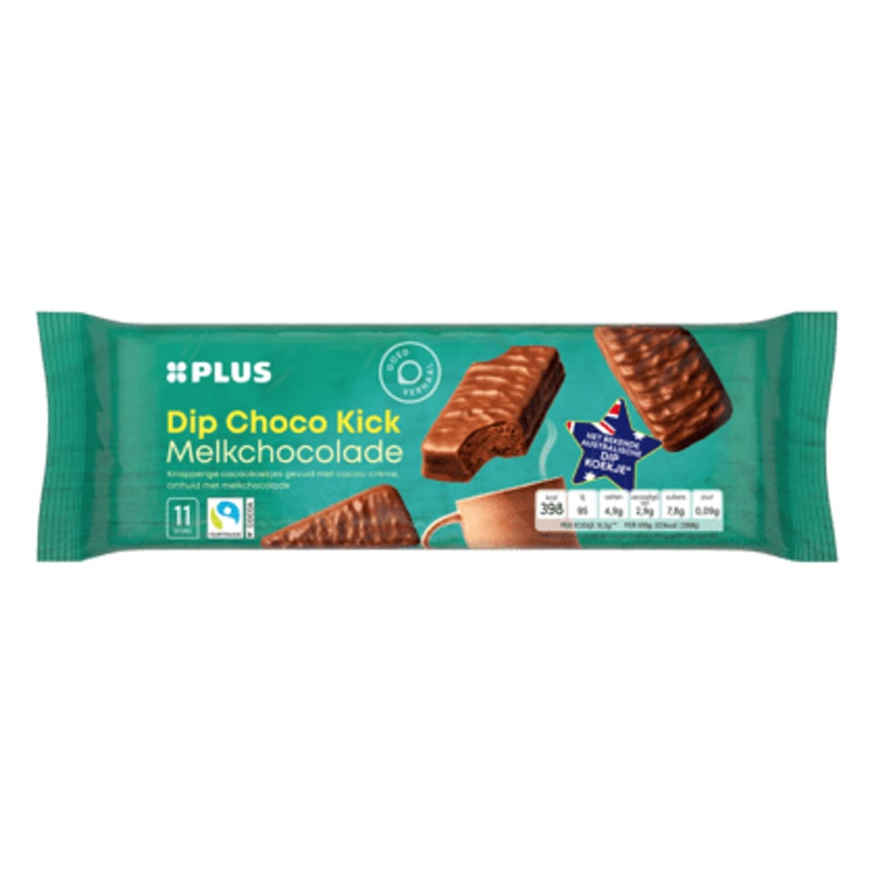 PLUS Dip Choco Kick Melkchocolade Koekjes