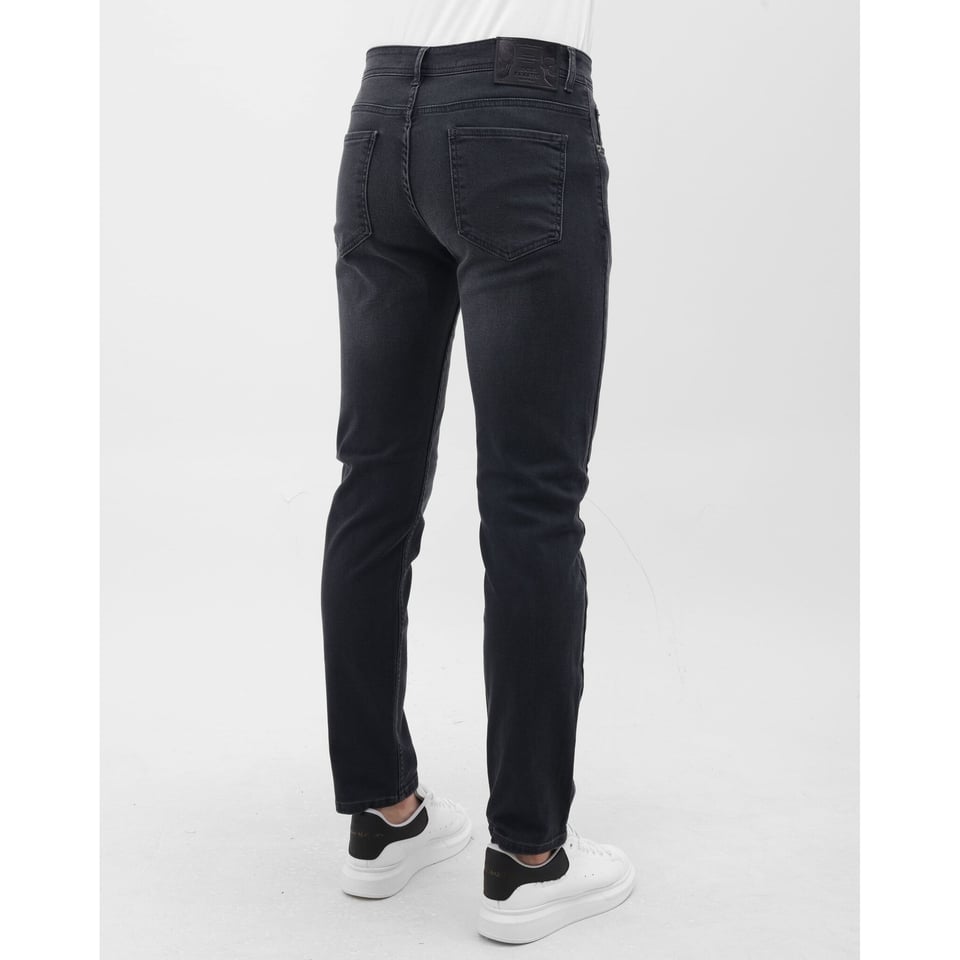 Heren Spijkerbroeken Met Elastiek - Regular Fit - MM-R-11 - Grijs