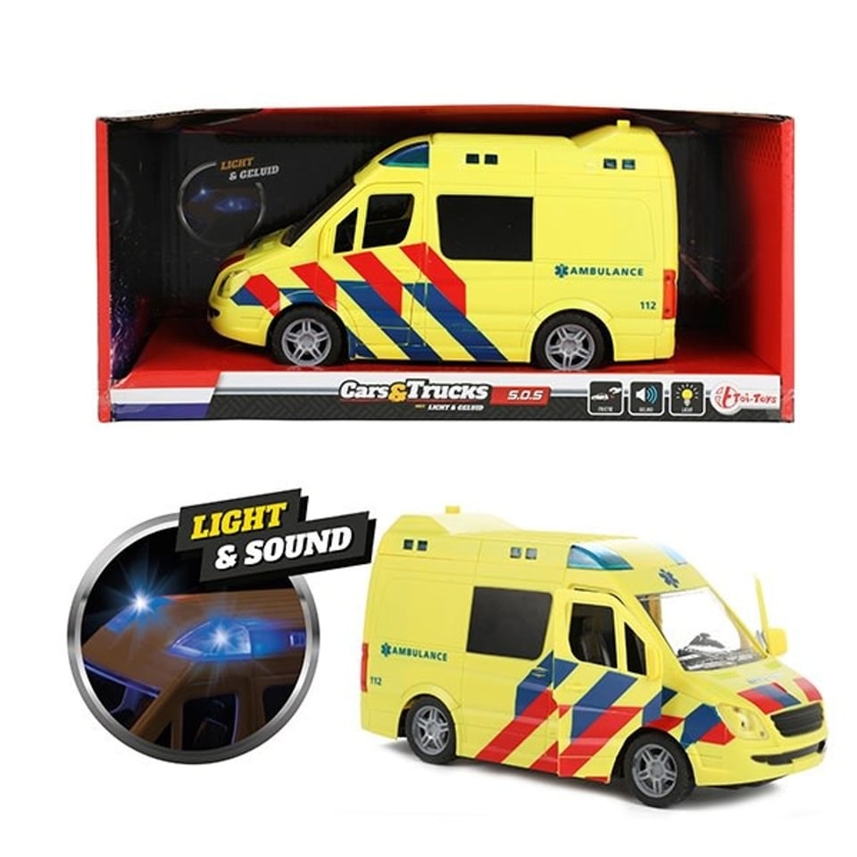 Welly Ambulance NL Pullback Met Licht en Geluid 3+