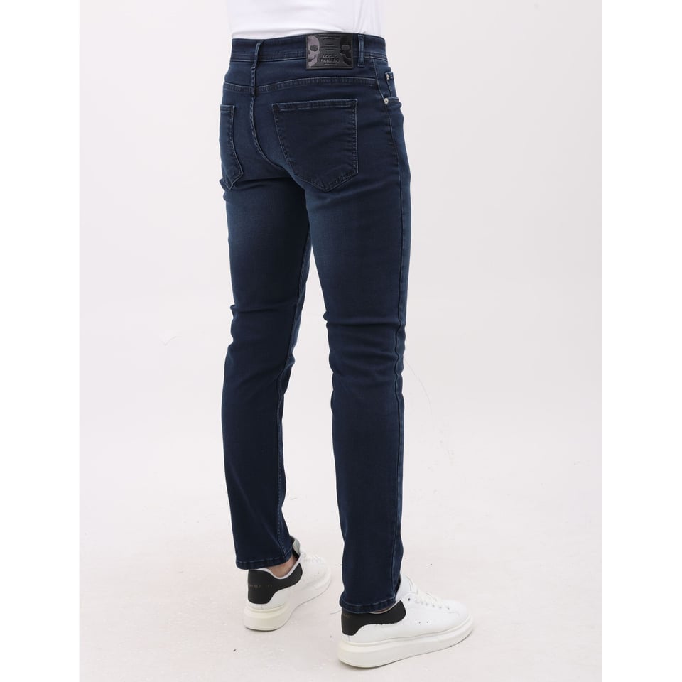 Heren Spijker Broeken - Regular Fit - Stretch Jeans Heren - MM-R-12 - Blauw