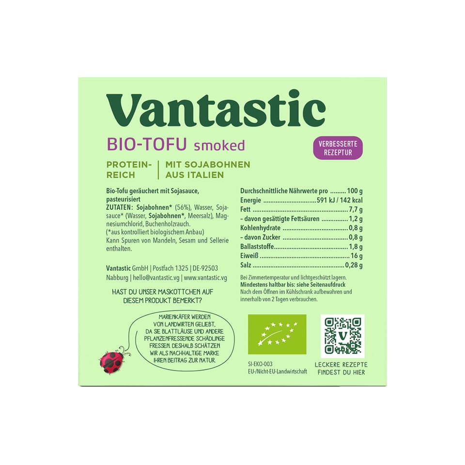 Vantastic Gerookte Tofu, Biologisch, 200 G