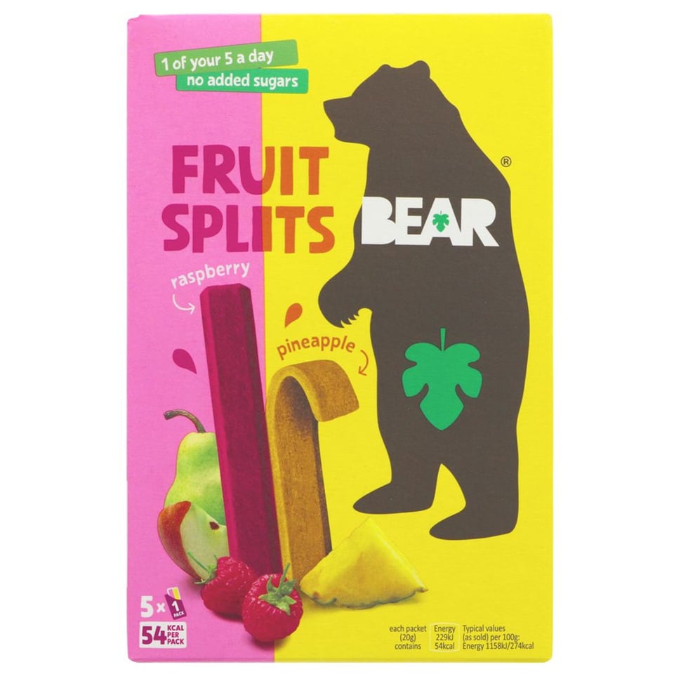 Bear Splits Pineapple & Raspberry 100g