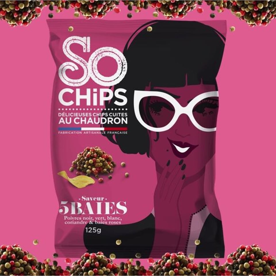 Chips met 3 paprika's en bessen 125 g Artisan Quality Label