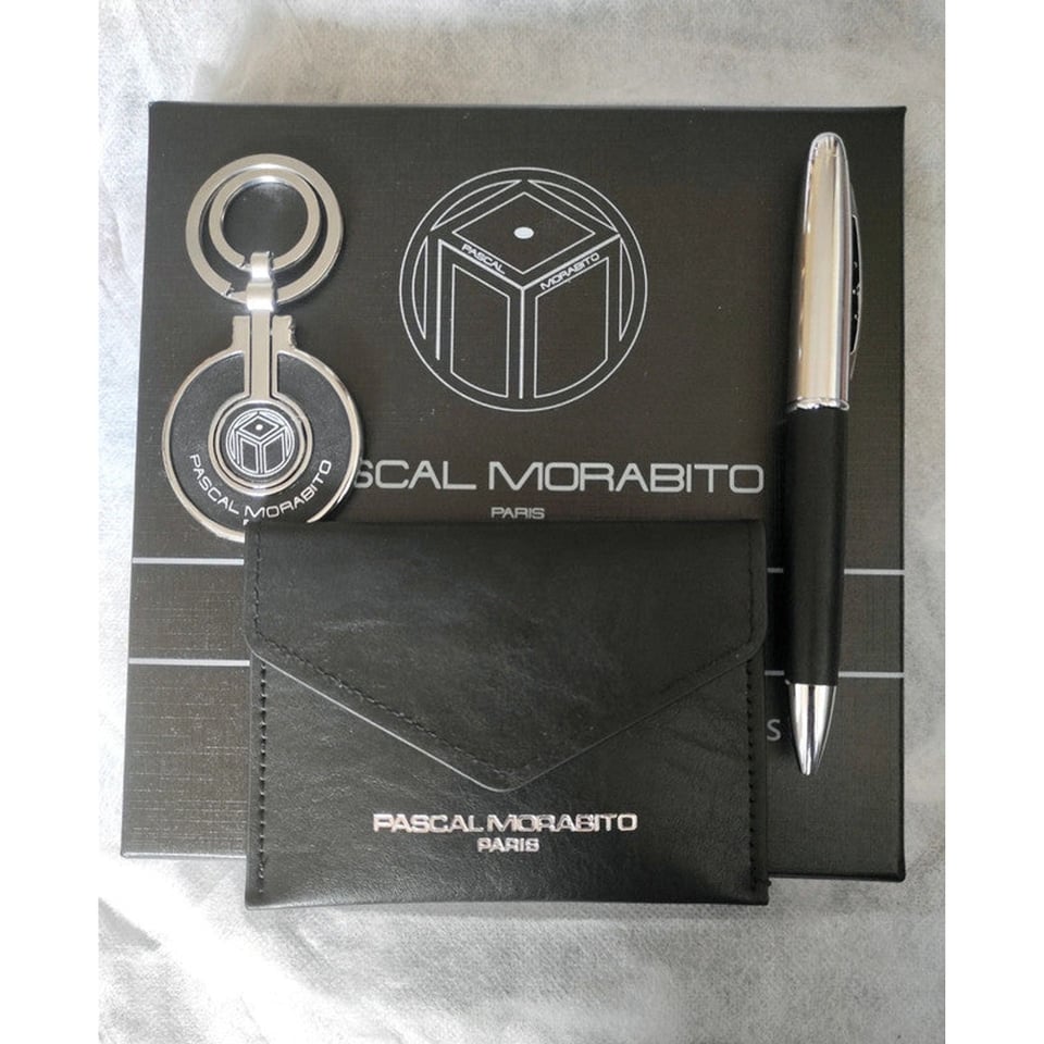 Pascal Morabito damesdoos - 3 stuks - Pen, portemonnee, sleutelhanger Black