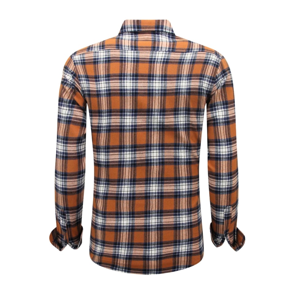 Houthakkers Blouse - Flanellen Overhemd Heren - Orange