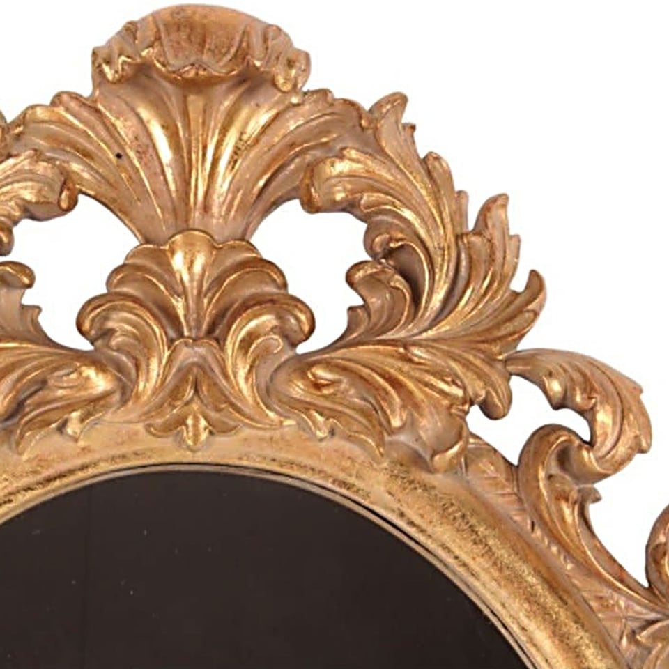 Spiegel Ovaal Baroque Goud Resin 41x56cm