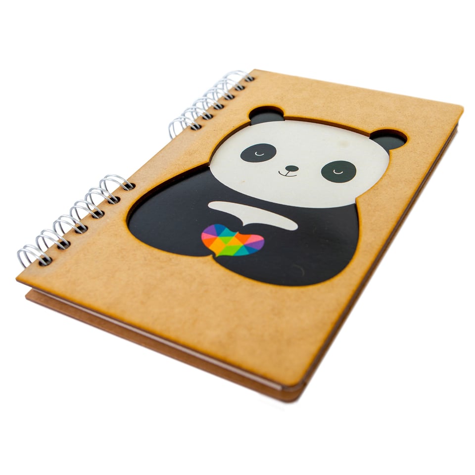 Sustainable journal - Recycled paper - Andy Westface - Panda Love