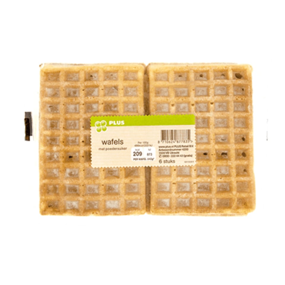 PLUS Wafels Met Poedersuiker