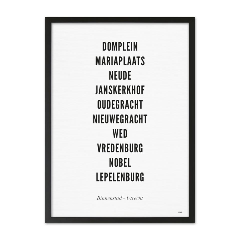 WIJCK. Utrecht 30x40 Centrum Typo