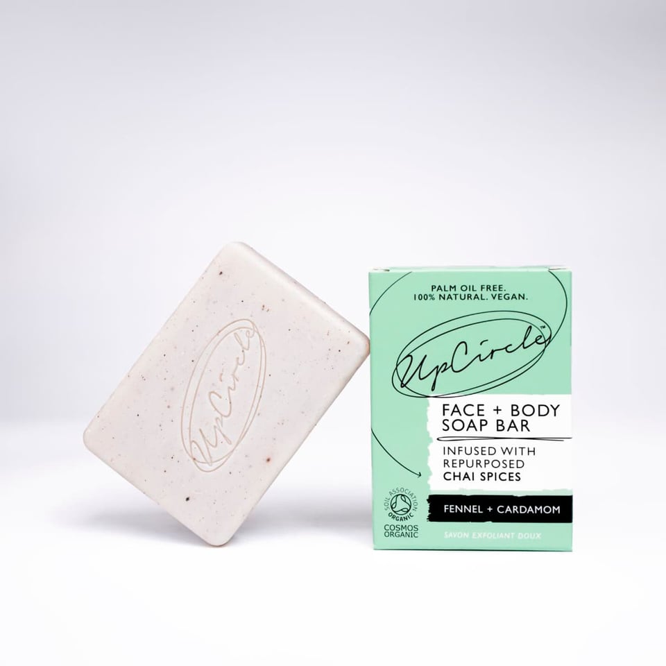 UpCircle Fennel & Cardamom Chai Soap Bar with Green Clay