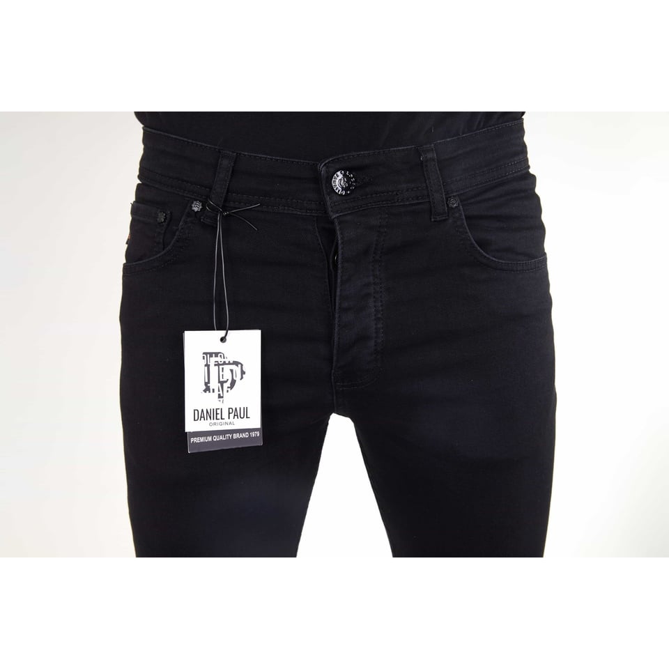 Nette Heren Stretch Broek - Slim Fit - 5412 - Zwart
