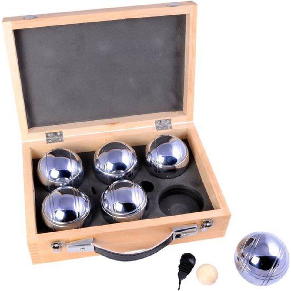 Jeu De Boules Kist Hout m.6 Ballen 720gr.