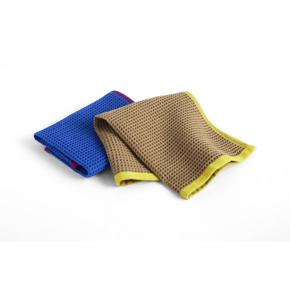 Vaatdoek Set 2 Canteen Blauw/beige