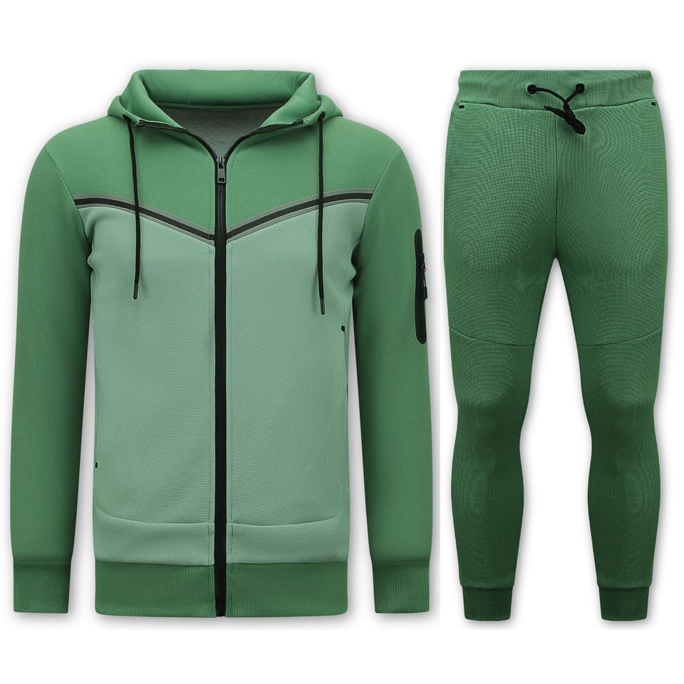 Heren Tracksuit - Joggingpak Heren Volwassenen - 147 - Groen