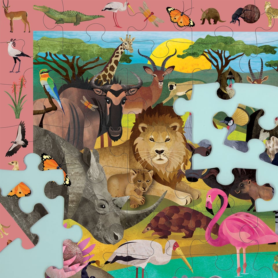 Mudpuppy Puzzle Search & Find African Safari 64 Delig 4+