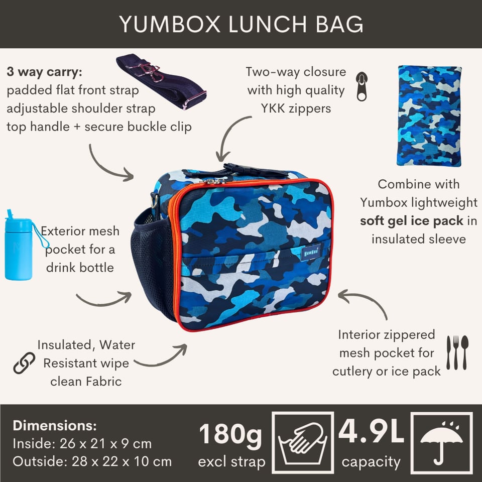 Yumbox Lunch Bag Camouflage - Blauw