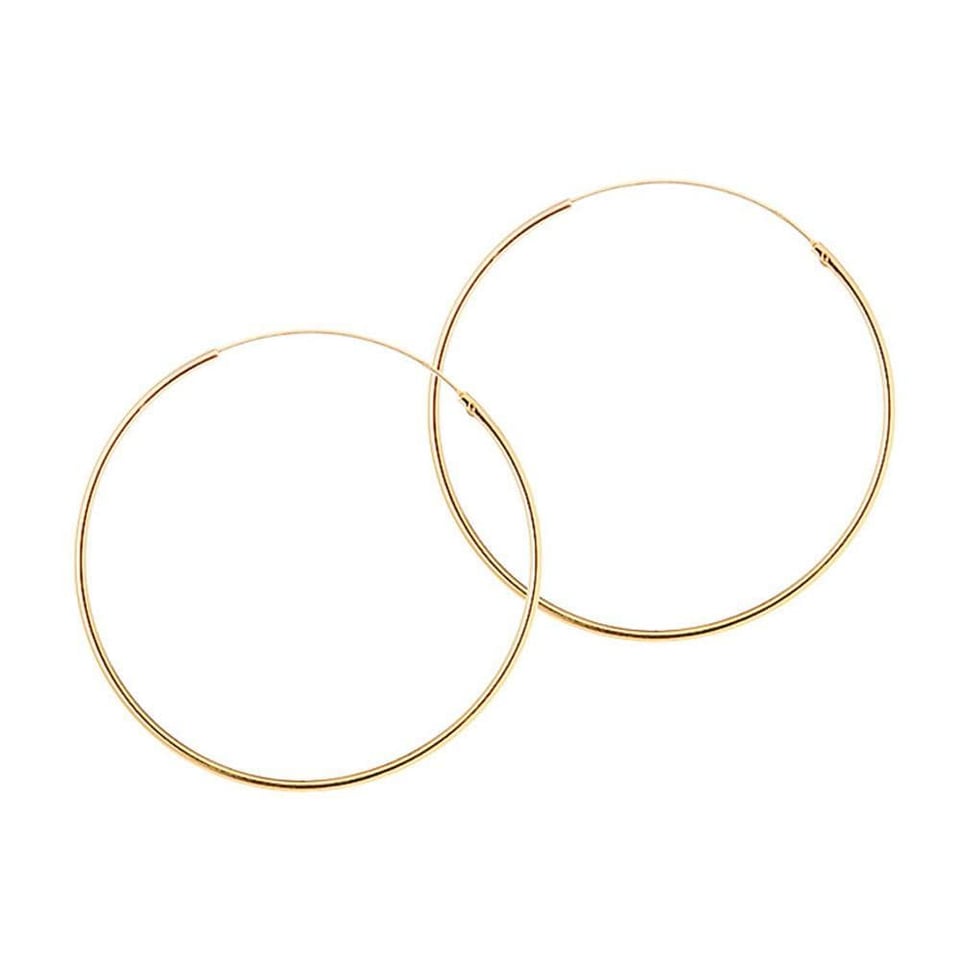 Gold Plated Hoop Earrings 40 MM 1,2MM