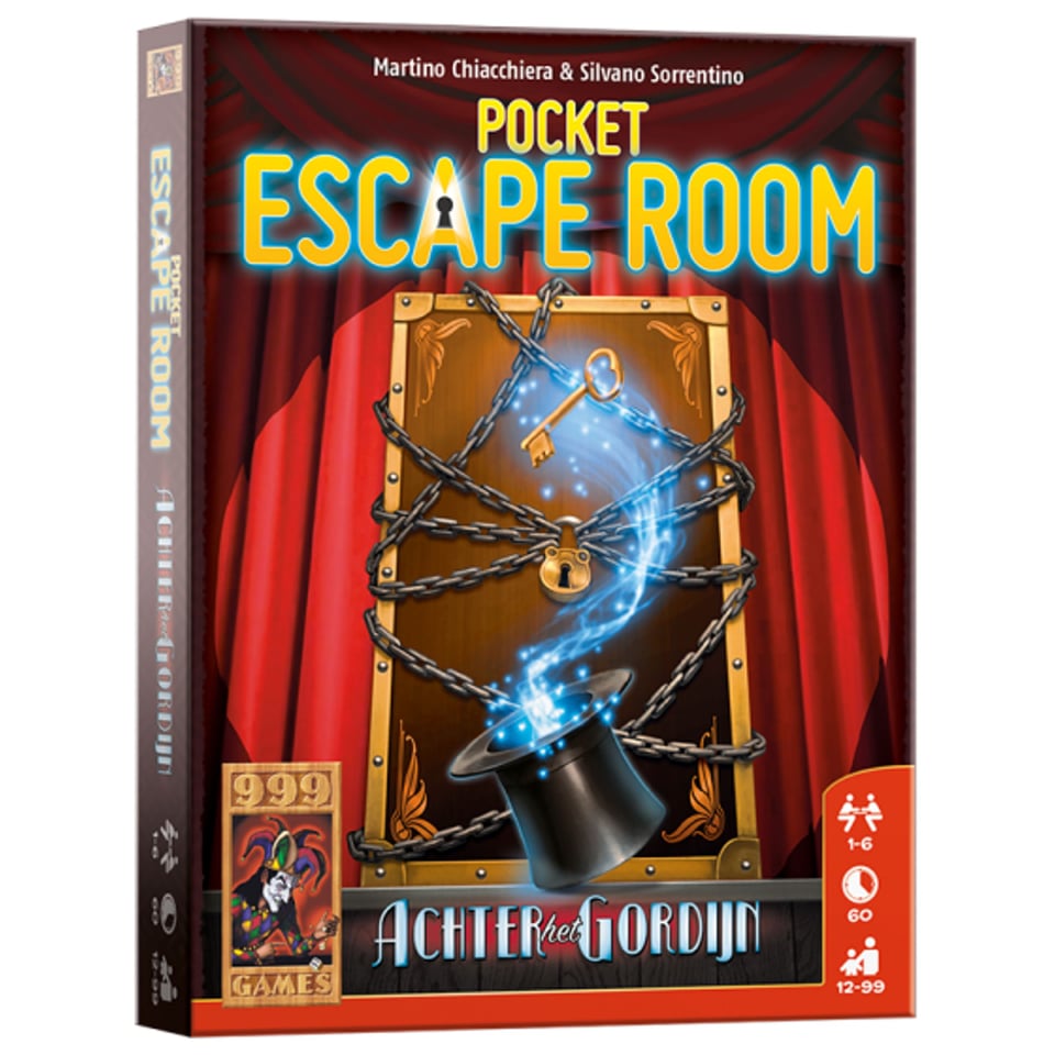 999 Games Escape Room Pocket Achter Het Gordijn 12+