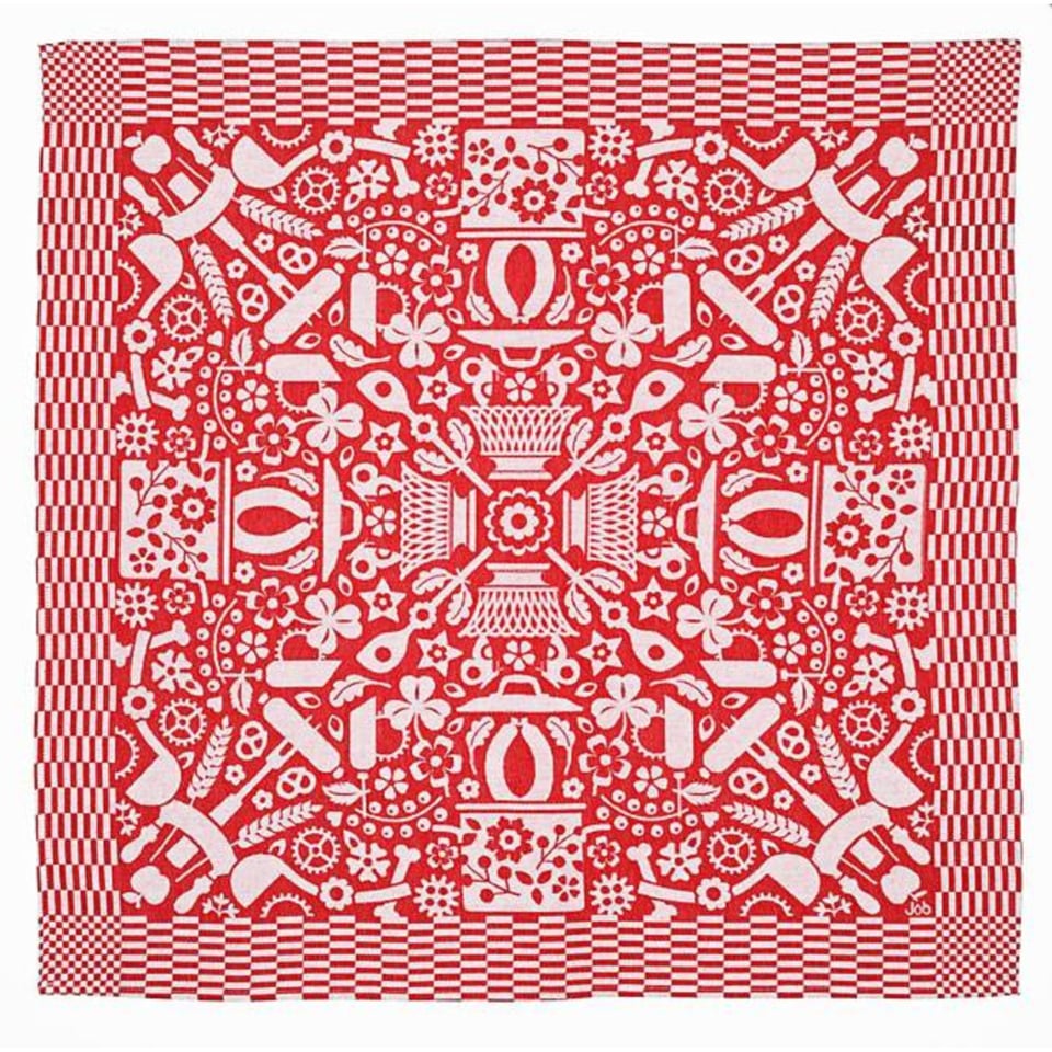 Studio Job Theedoek Folklore Rood