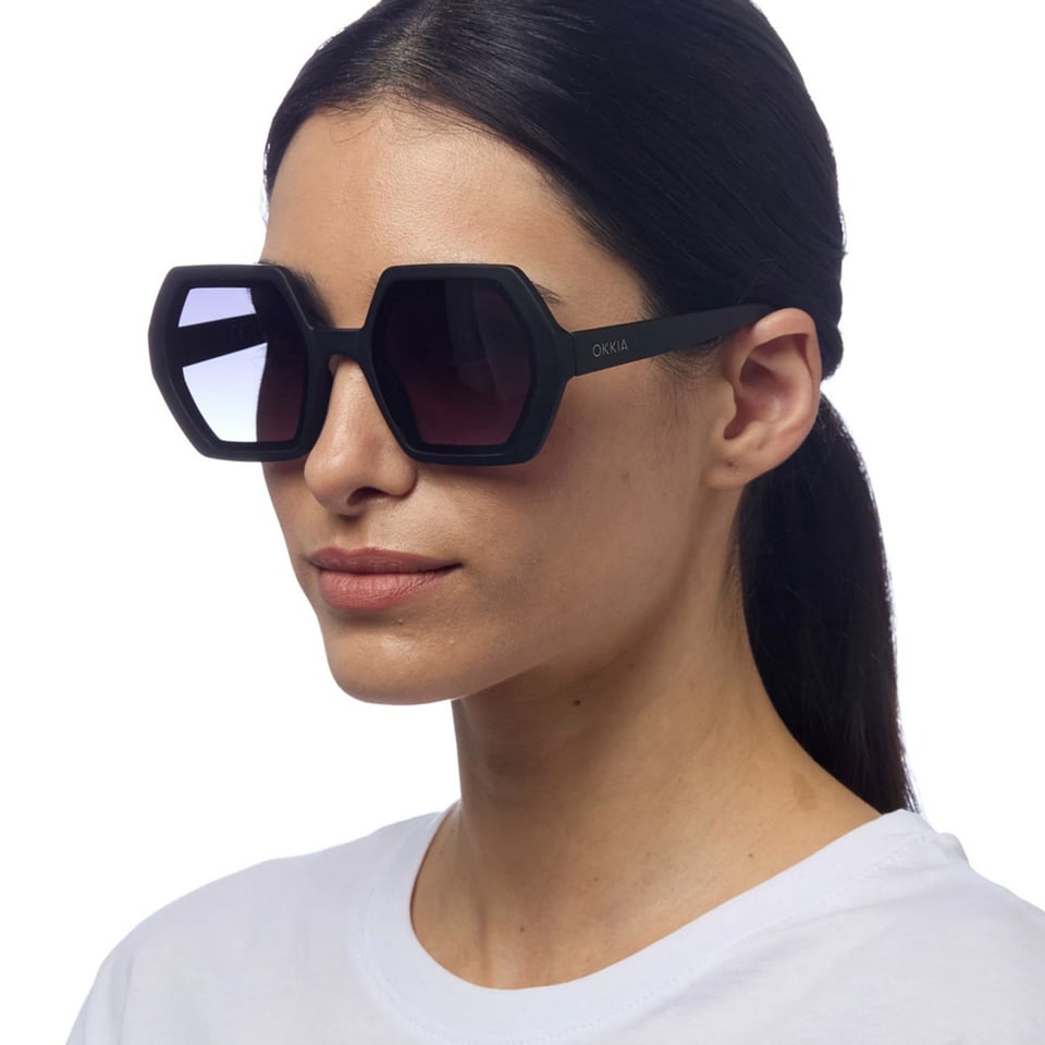 Zonnebril EMMA Hexagon Black OK015-BK