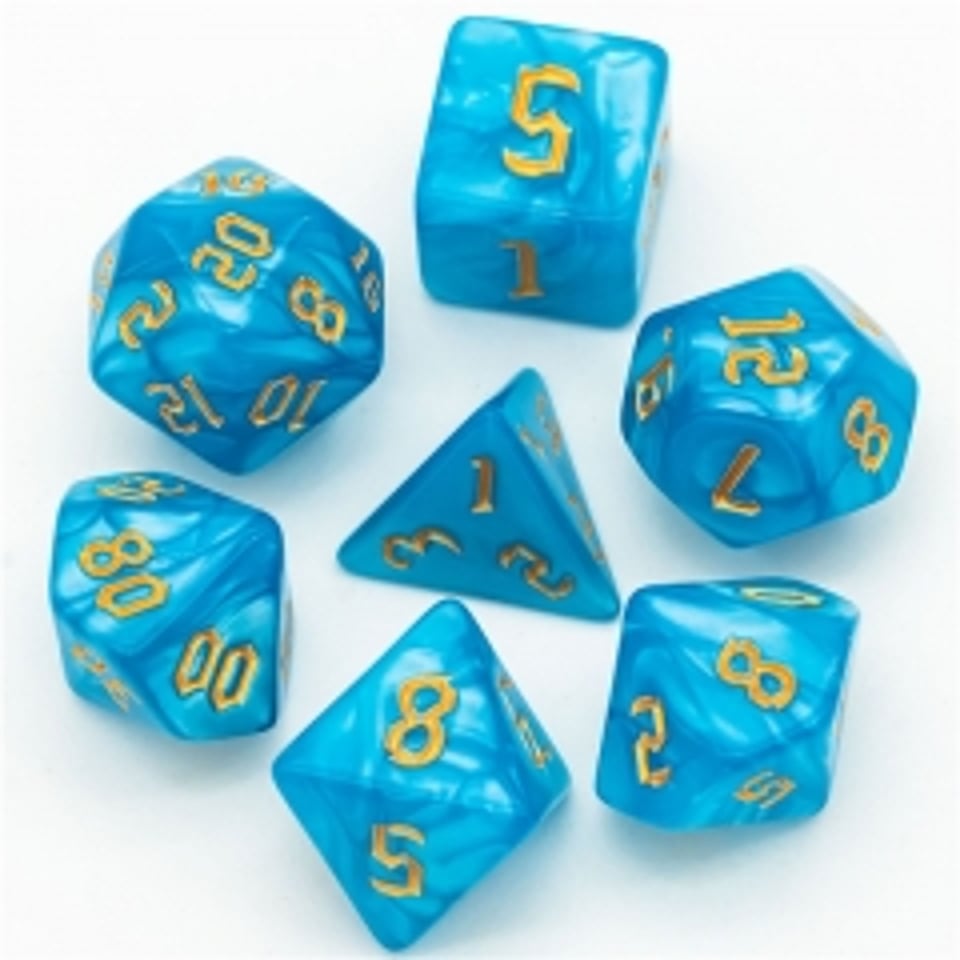 Dice Poly Macaron Blue