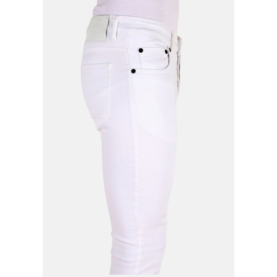 Nette Witte Heren Slim Fit Spijkerbroek Met Stretch -DP106