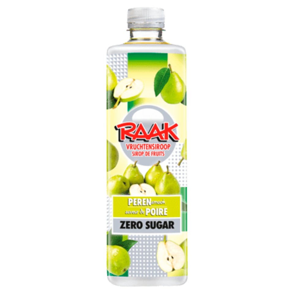 Raak Vruchtensiroop Peer Zero Sugar