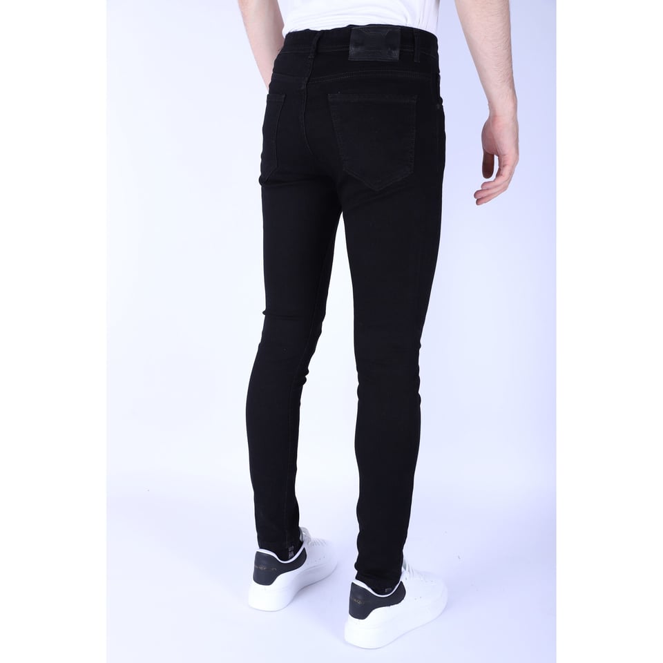 Nette Heren Spijkerbroek Slim-Fit Met Stretch -1091- Zwart