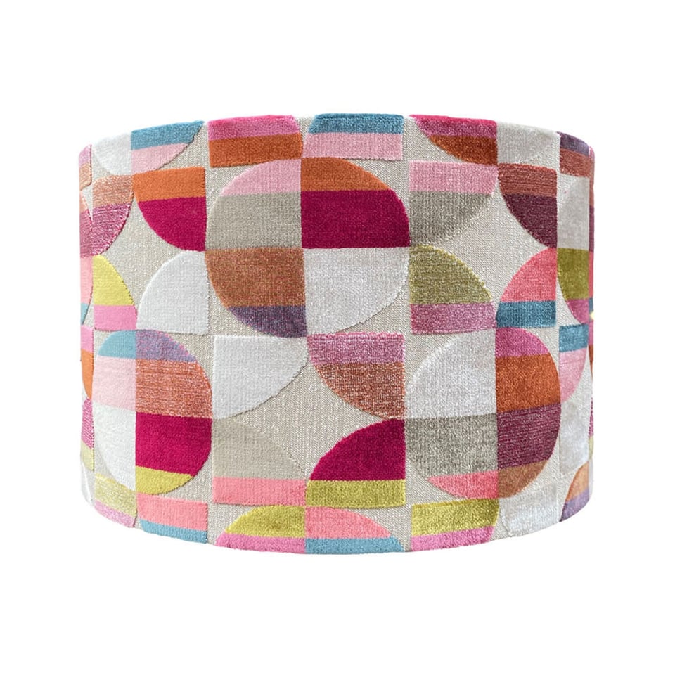 Lampenkap Patch Multicolor Velours 35x22cm