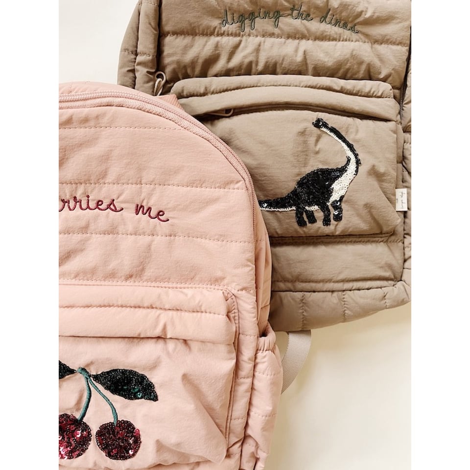 Konges Sløjd Juno Quilted Sequin Backpack Midi Cherry