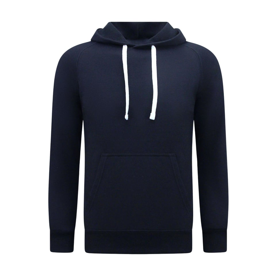 Hoodie Heren - Blanco Basic Hoodie - Donker Blauw