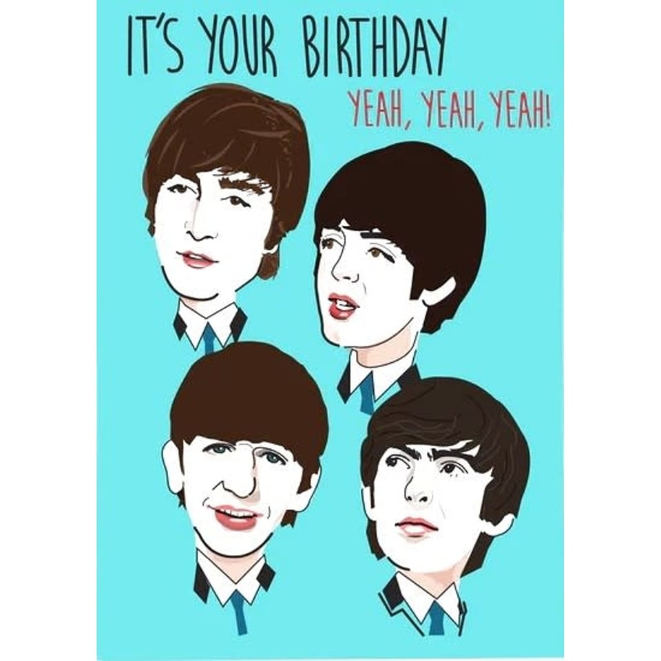 Wenskaart Modern Icons - The Beatles - It's Your Birthday Yeah, Yeah, Yeah!