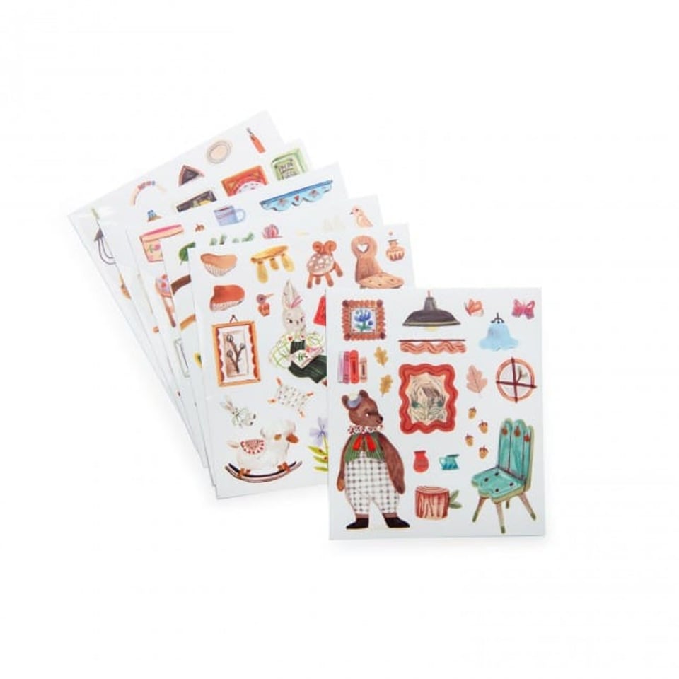 Moulin Roty Kleurboek + 150 Stickers - Les Minouchkas